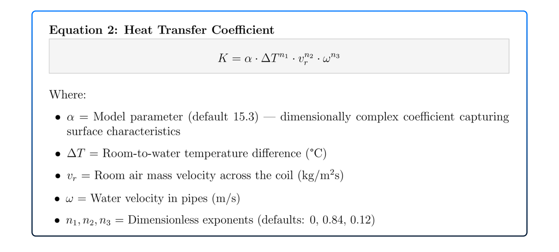 Heat Transfer Coefficient