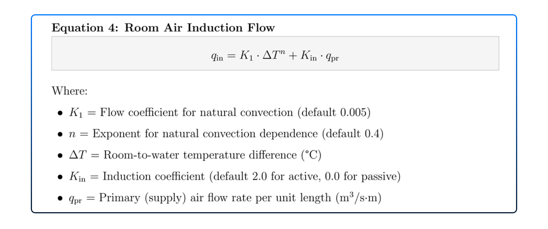 Room Air Induction Flow